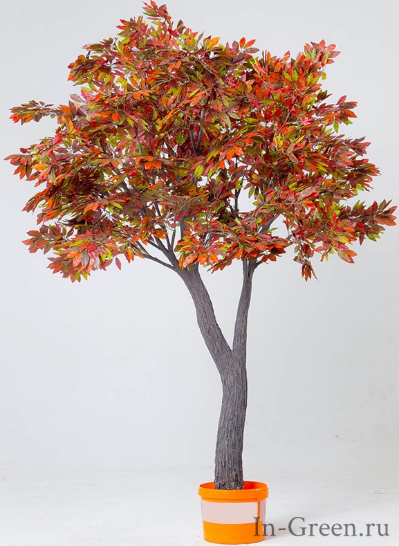 Личи дерево Осеннее искусственное в техническом кашпо | 250 см