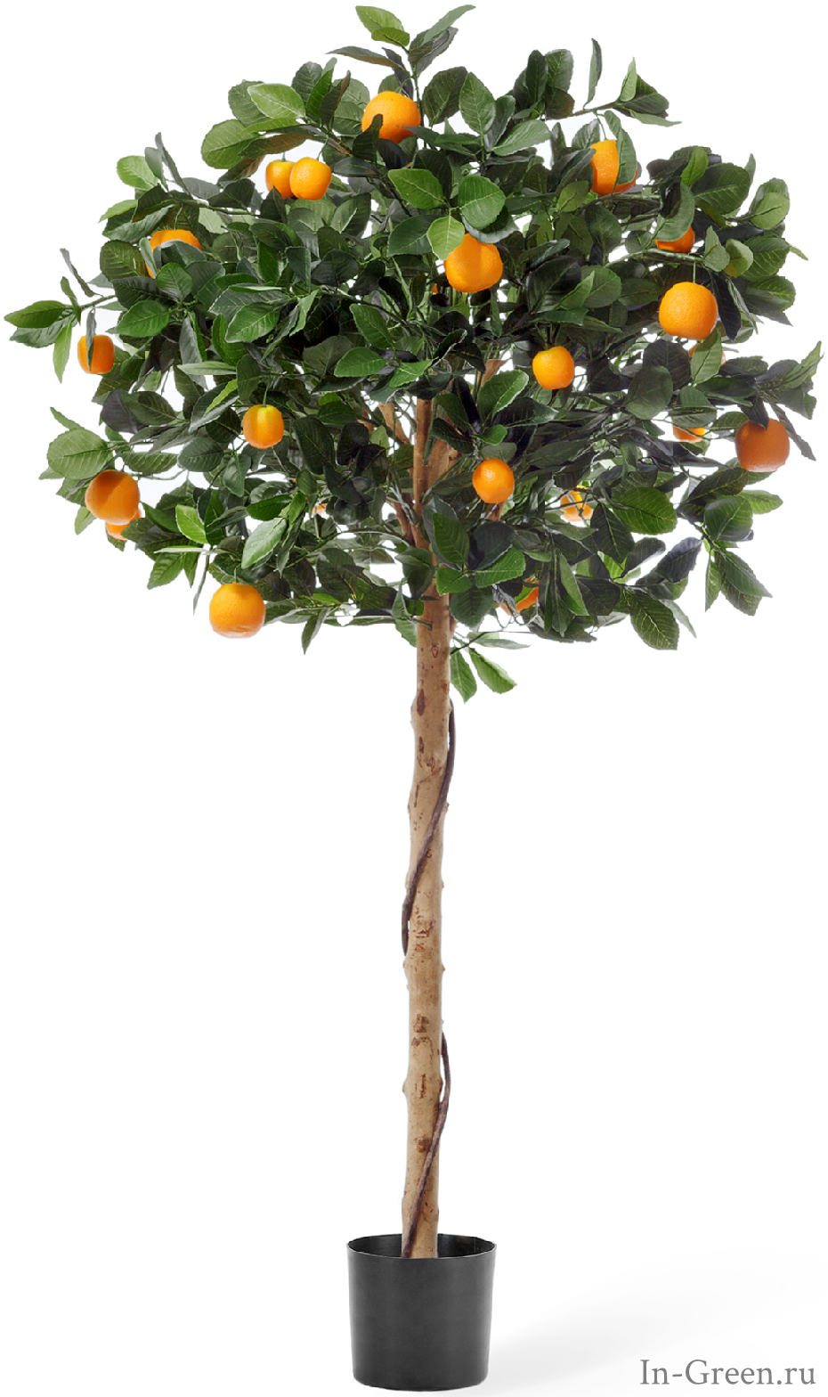 Мандариновое дерево Голден Оранж искусственное с плодами на штамбе | 120 см